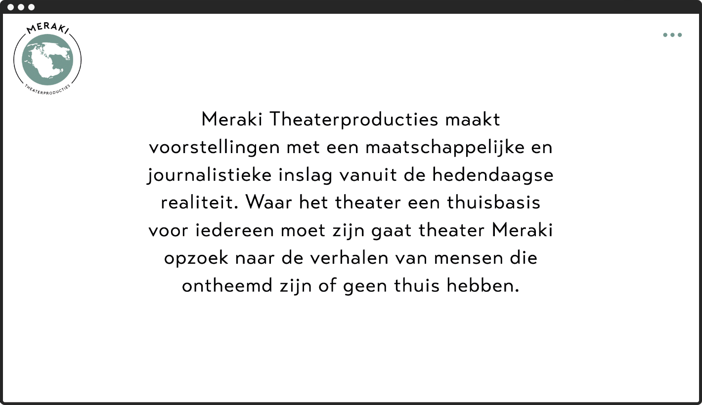 Meraki Theaterproducties portfolio-meraki-over-website